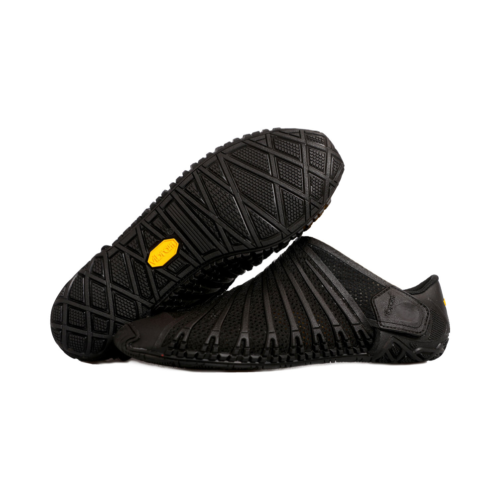 Vibram Furoshiki Knit Low Mens Shoes Black Australia (PRJ706514)